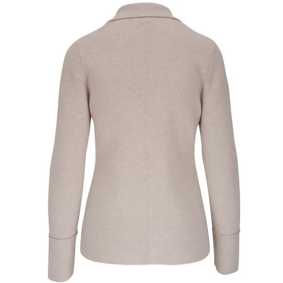 Kinross Knit Sweater Blazer Size XS Beige Neutral Luxury Cotton Cashmere Staple