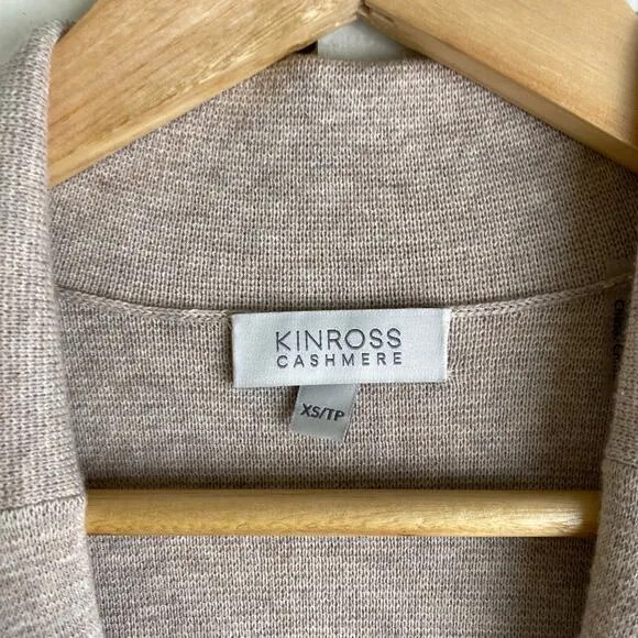 Kinross Knit Sweater Blazer Size XS Beige Neutral Luxury Cotton Cashmere Staple