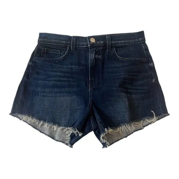 L’Agence Ryland Cutoff Jean Shorts Denim Frayed Hem Designer Premium Sz 25