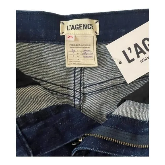 L’Agence Ryland Cutoff Jean Shorts Denim Frayed Hem Designer Premium Sz 25