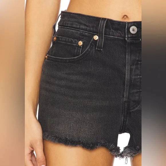 Levis 501 Black Denim Shorts- NWT