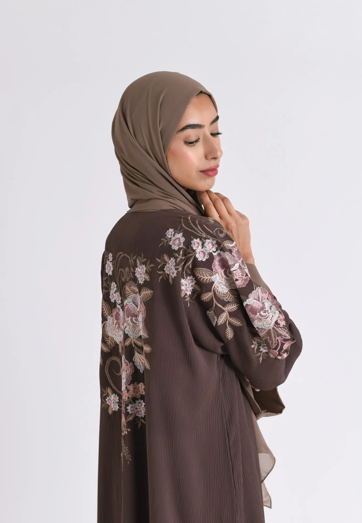 Luxury Embroidered Kimono Open Abaya (Premium)