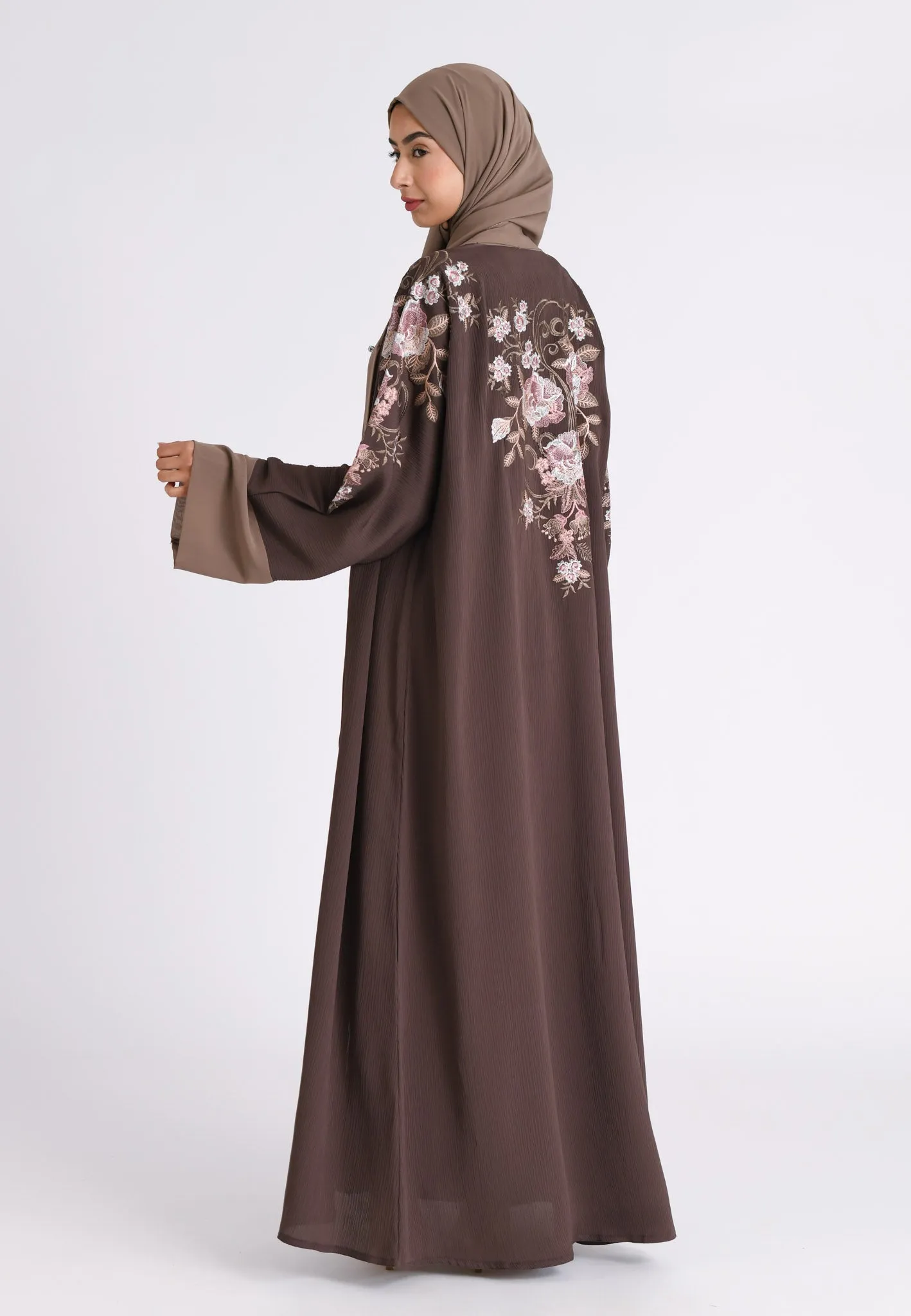 Luxury Embroidered Kimono Open Abaya (Premium)