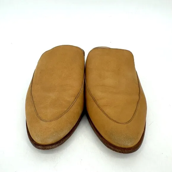 Madewell Frances Mule Loafer in Tan Leather Nubuck Size 8.5