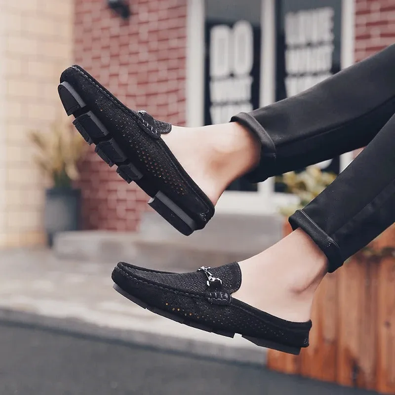 Men’s Classic Eyelet Loafers with Silver Accent | For Everyday Wear