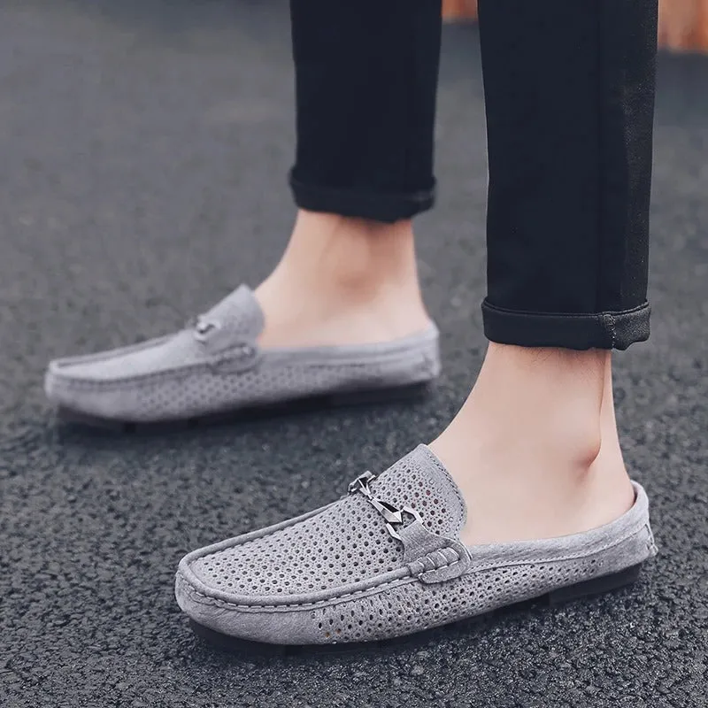 Men’s Classic Eyelet Loafers with Silver Accent | For Everyday Wear