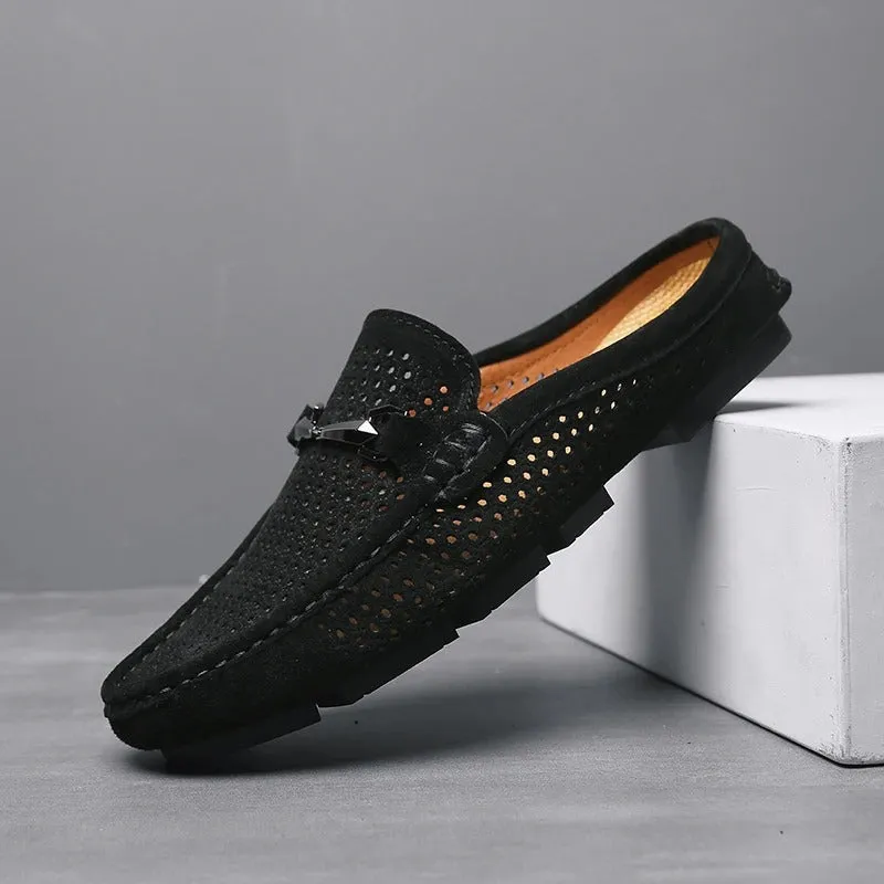 Men’s Classic Eyelet Loafers with Silver Accent | For Everyday Wear