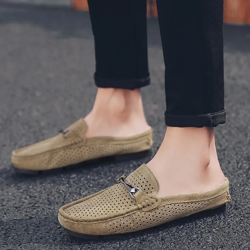 Men’s Classic Eyelet Loafers with Silver Accent | For Everyday Wear