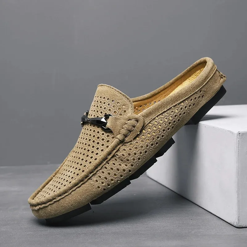 Men’s Classic Eyelet Loafers with Silver Accent | For Everyday Wear