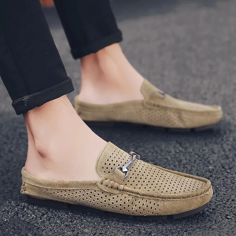 Men’s Classic Eyelet Loafers with Silver Accent | For Everyday Wear