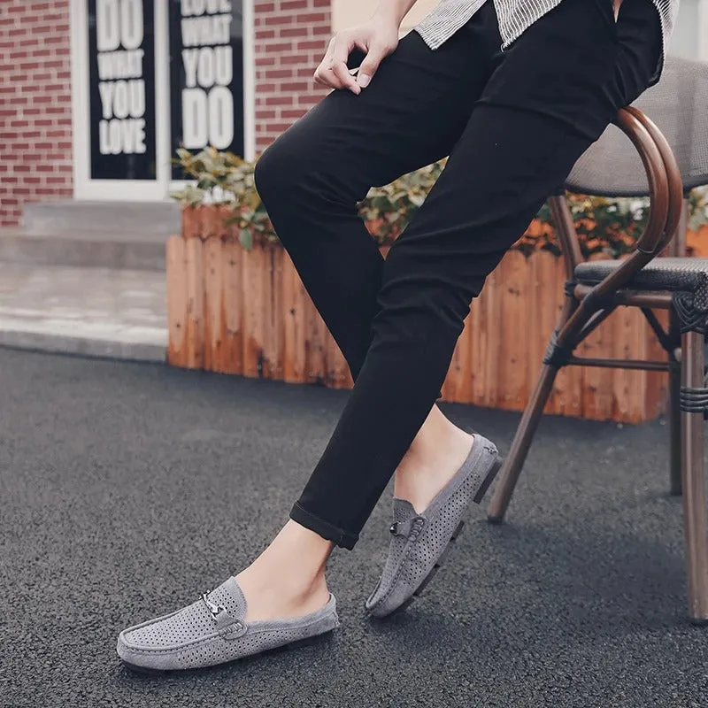 Men’s Classic Eyelet Loafers with Silver Accent | For Everyday Wear