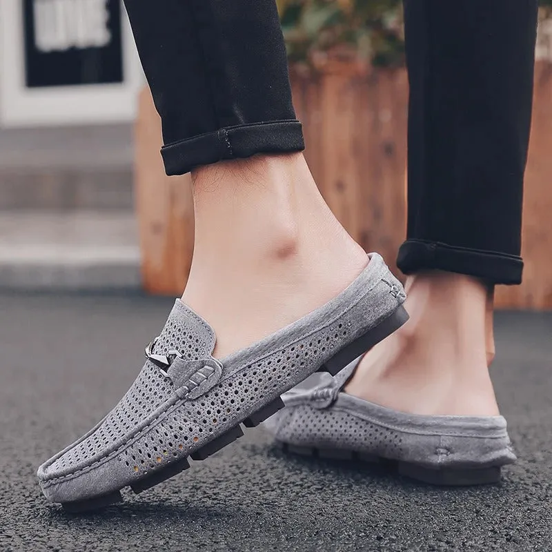 Men’s Classic Eyelet Loafers with Silver Accent | For Everyday Wear