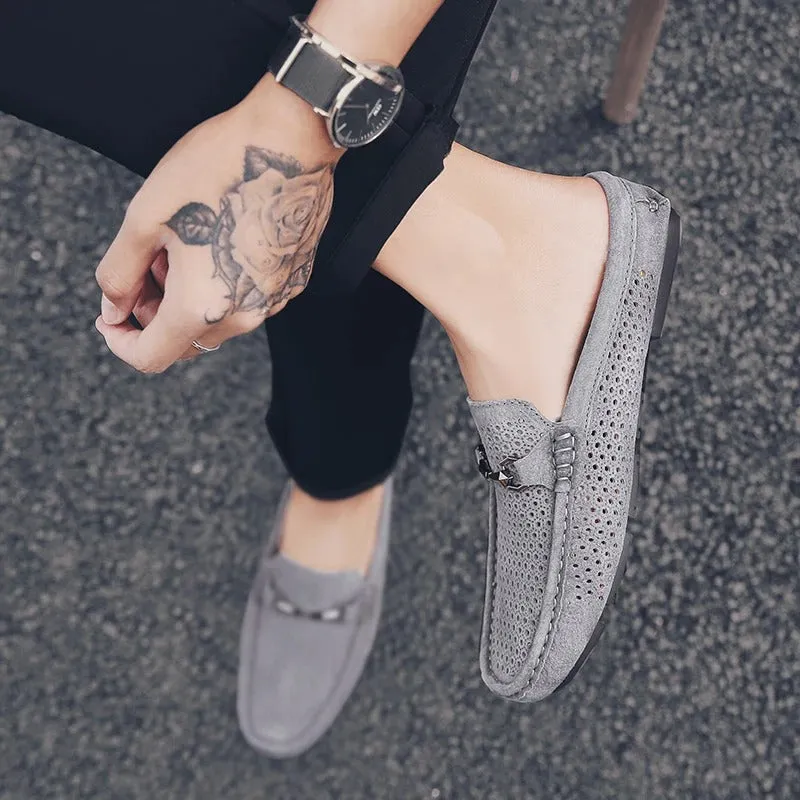 Men’s Classic Eyelet Loafers with Silver Accent | For Everyday Wear