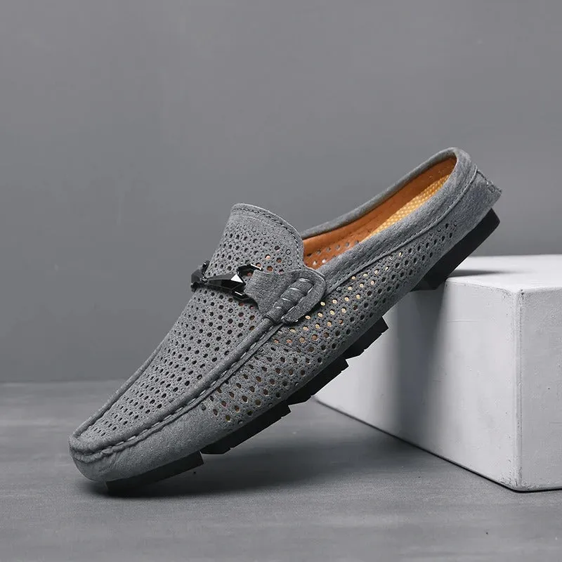 Men’s Classic Eyelet Loafers with Silver Accent | For Everyday Wear