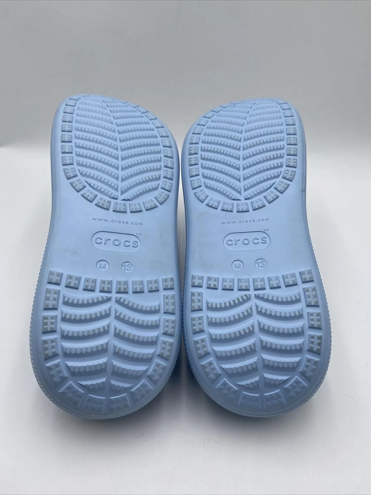 Men’s Crocs Crush Clogs Platform Blue Size 13M - Very Good