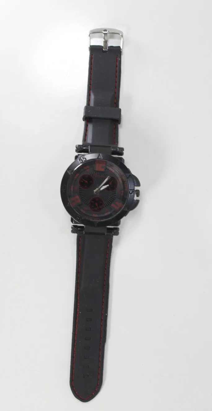 Mens Red Black Watch