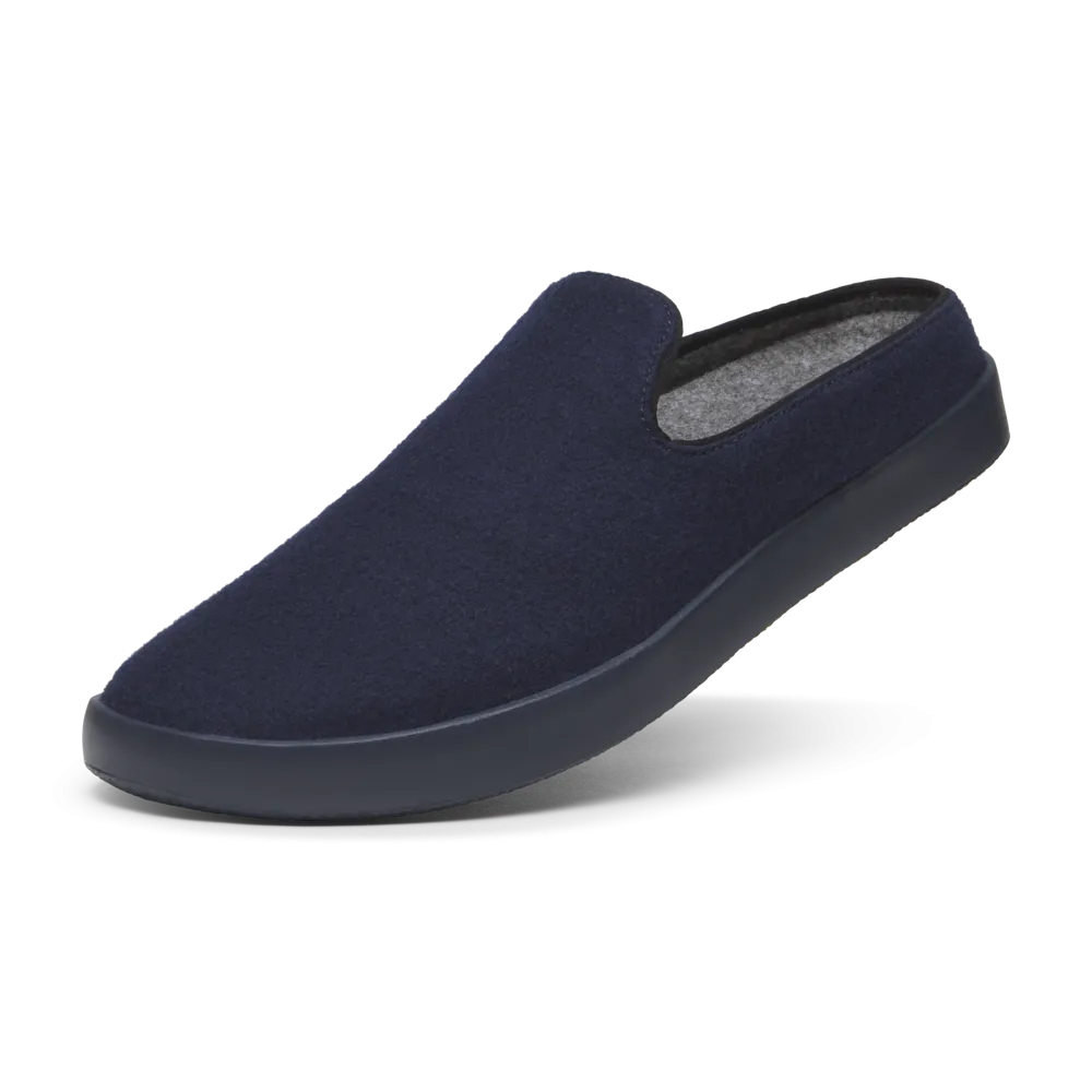 Men's Wool Lounger Mule - Deep Navy (True Navy Sole)