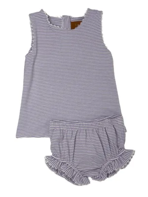 Millie Bloomer Set - Lilac Stripe