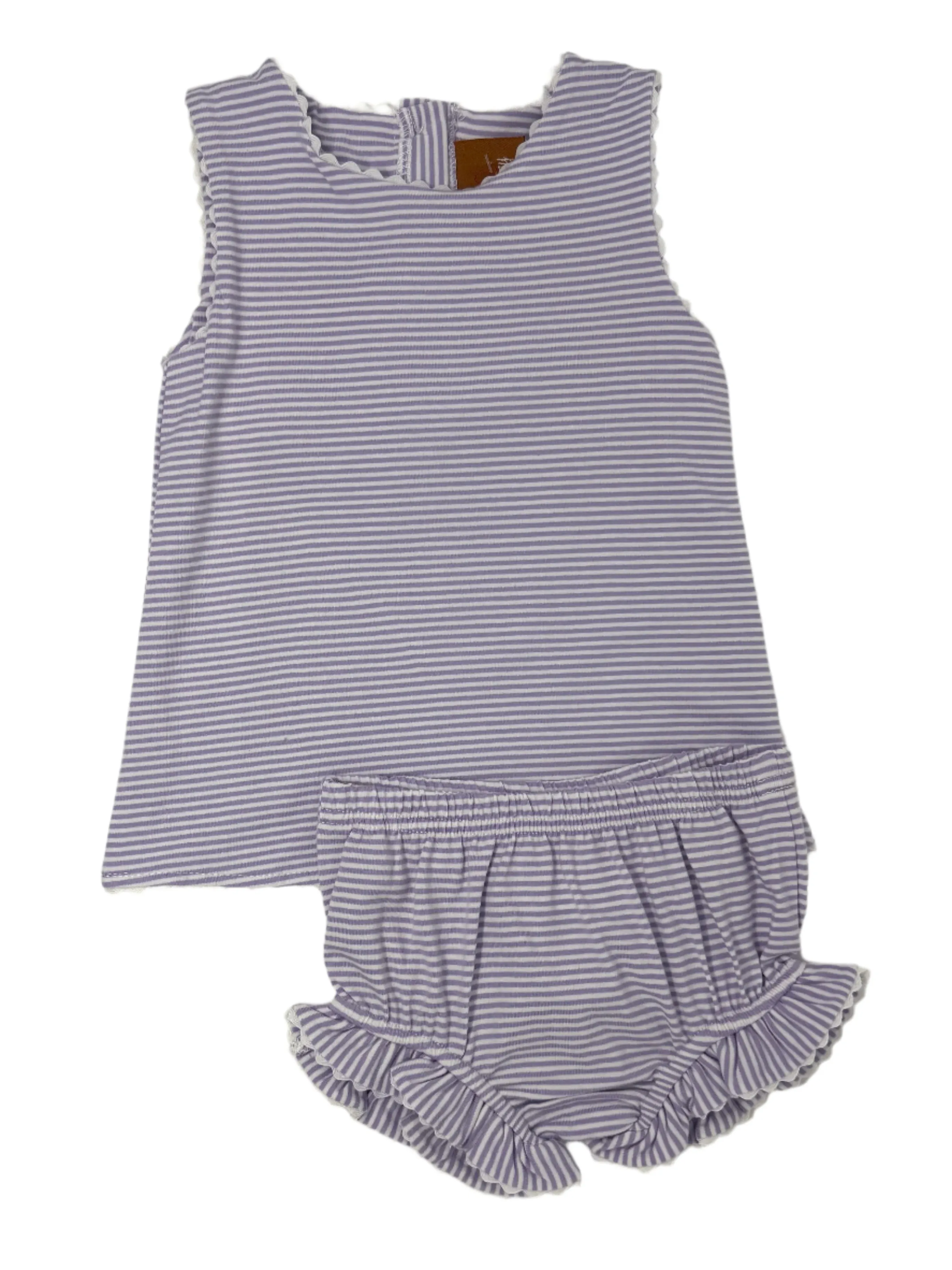 Millie Bloomer Set - Lilac Stripe