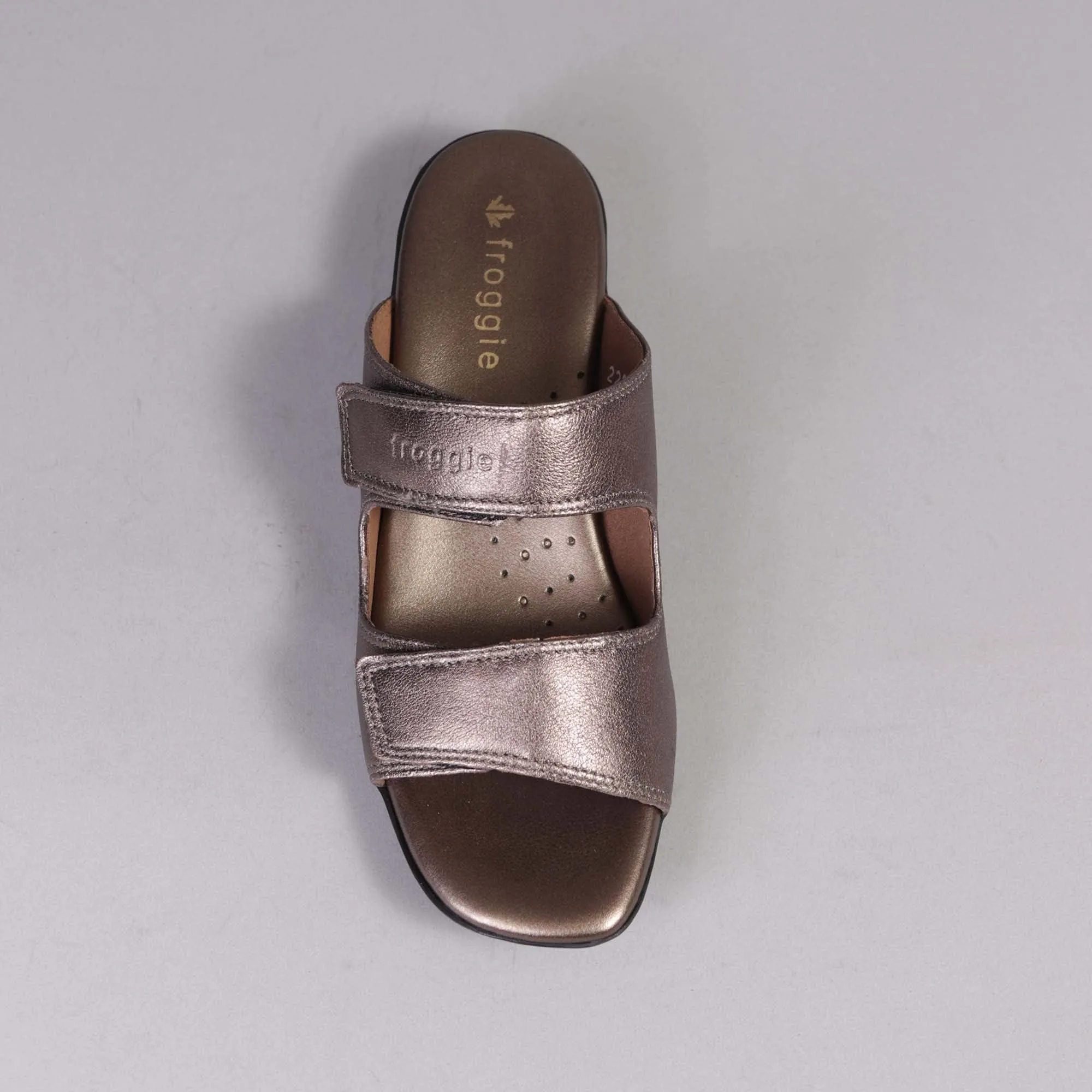Mule Sandal in Lead Matallic - 12557