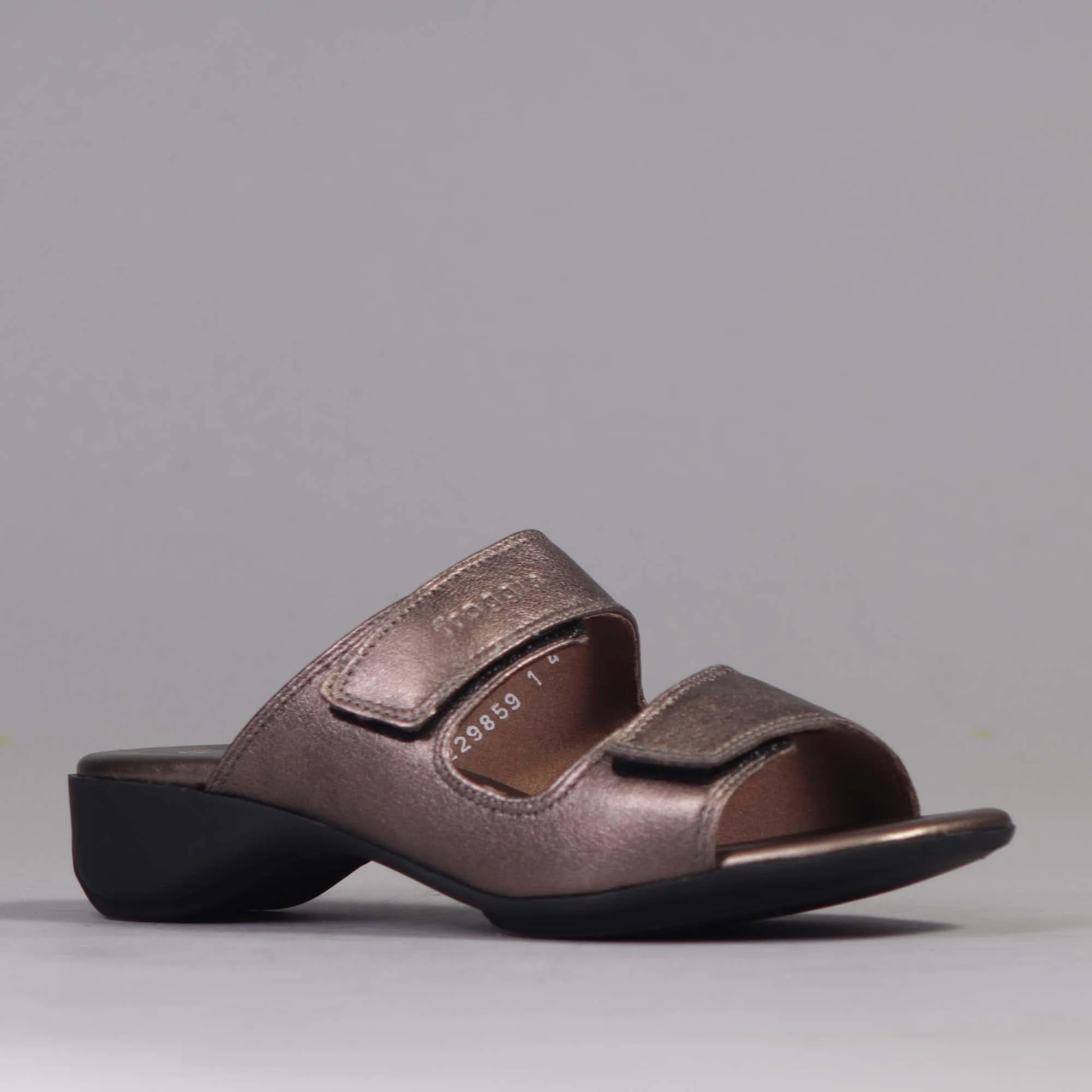 Mule Sandal in Lead Matallic - 12557