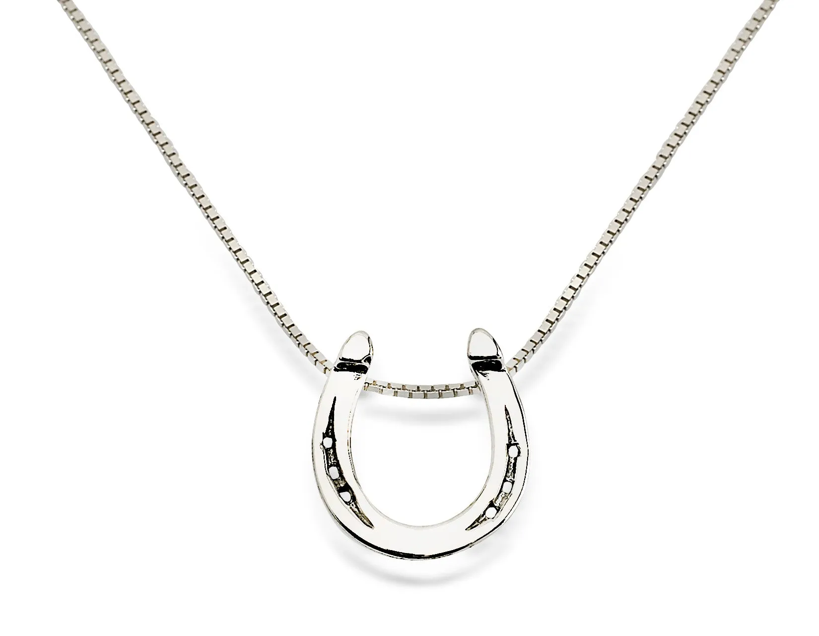 Mule Shoe Necklace, Sterling Silver