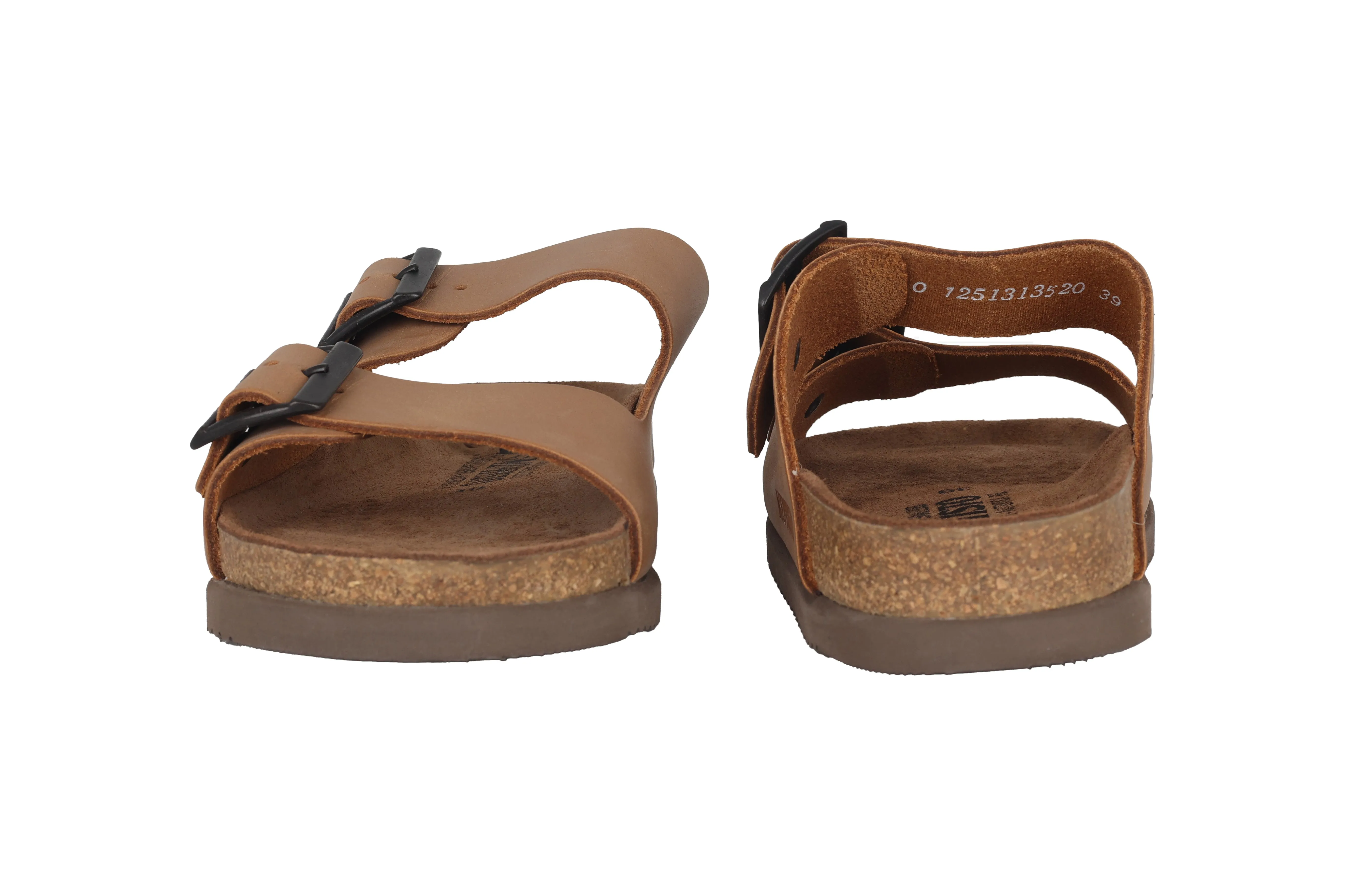 'Nerio' men's slide sandal - chestnut brown
