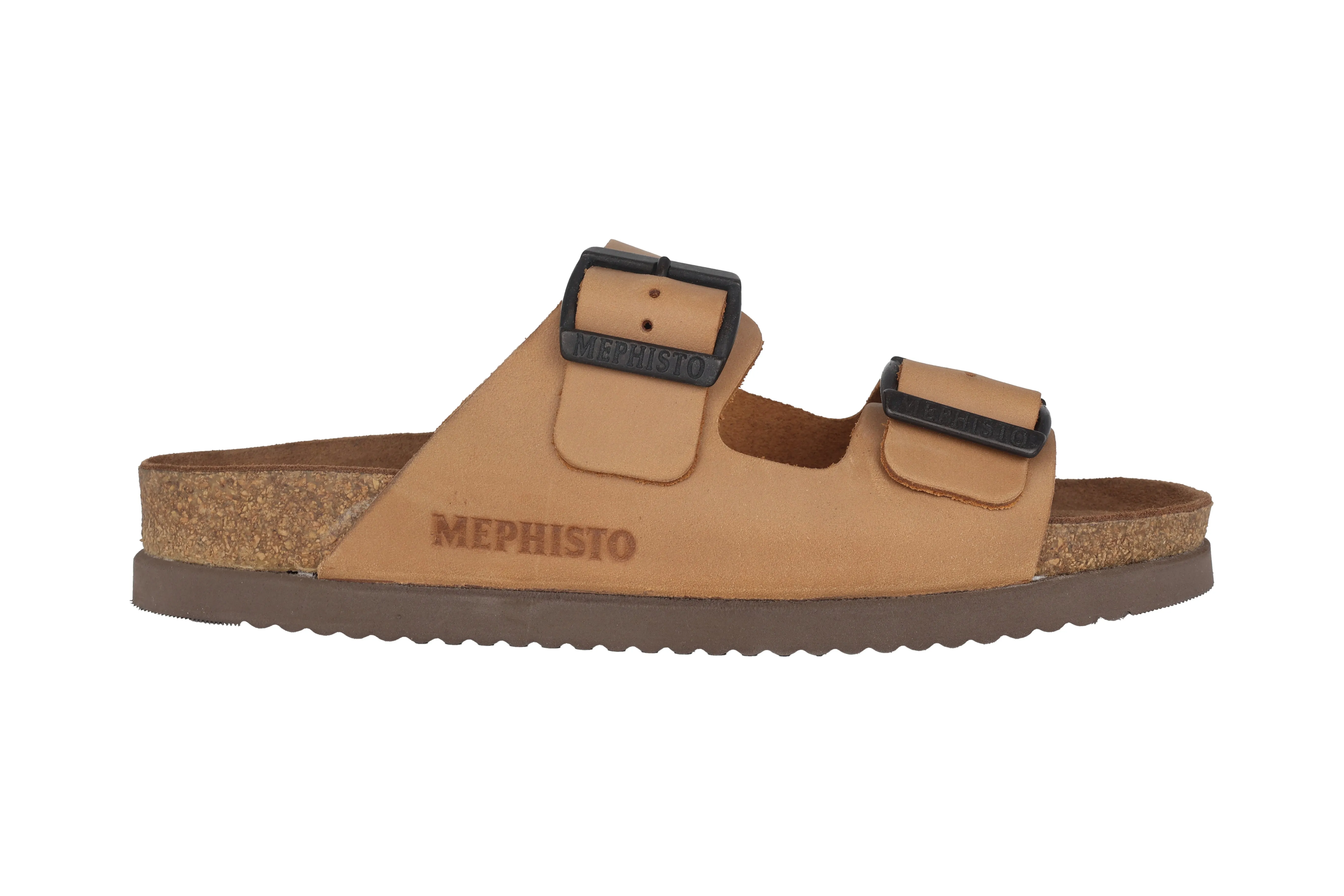 'Nerio' men's slide sandal - chestnut brown