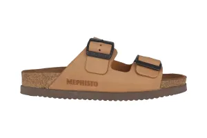 'Nerio' men's slide sandal - chestnut brown