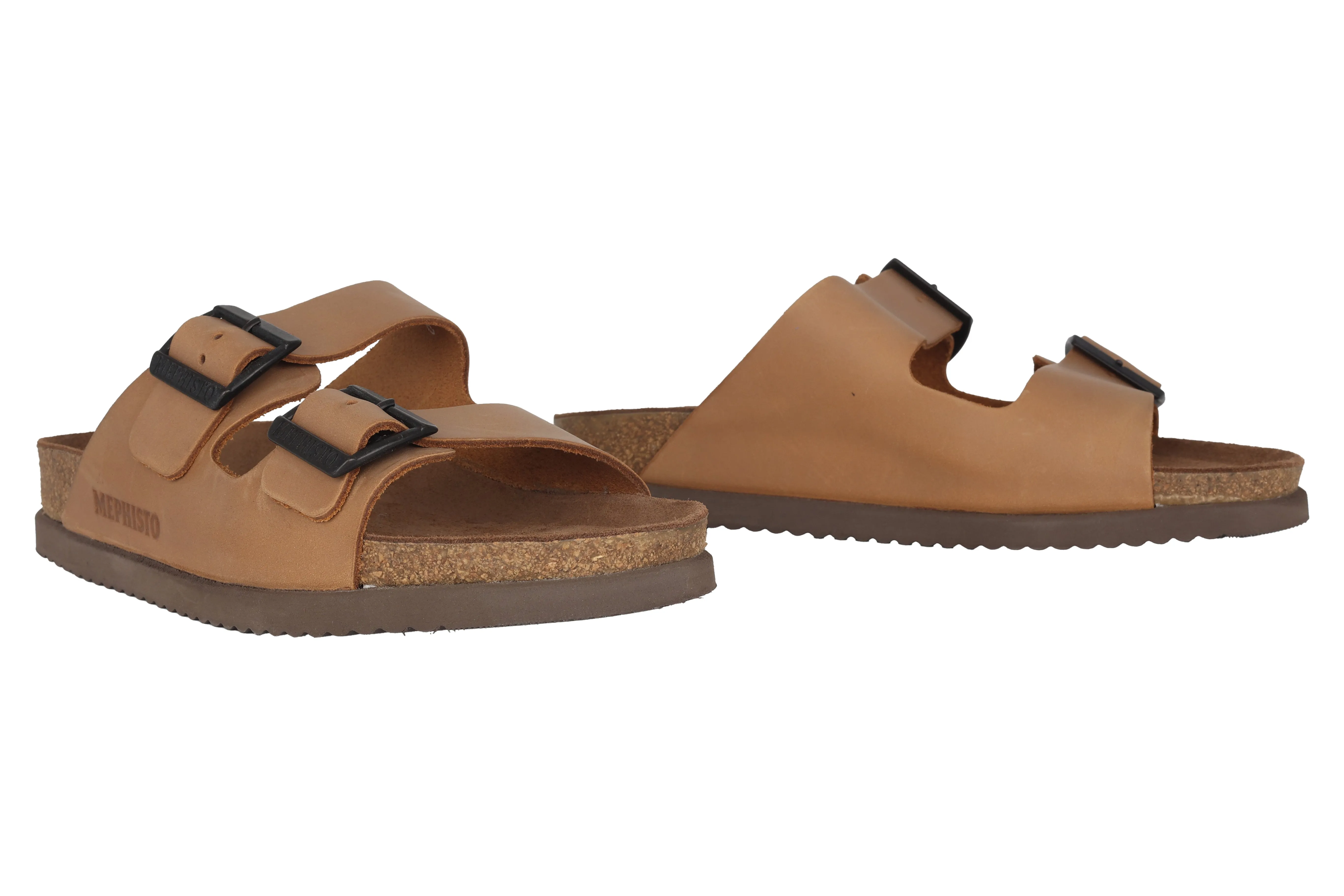 'Nerio' men's slide sandal - chestnut brown