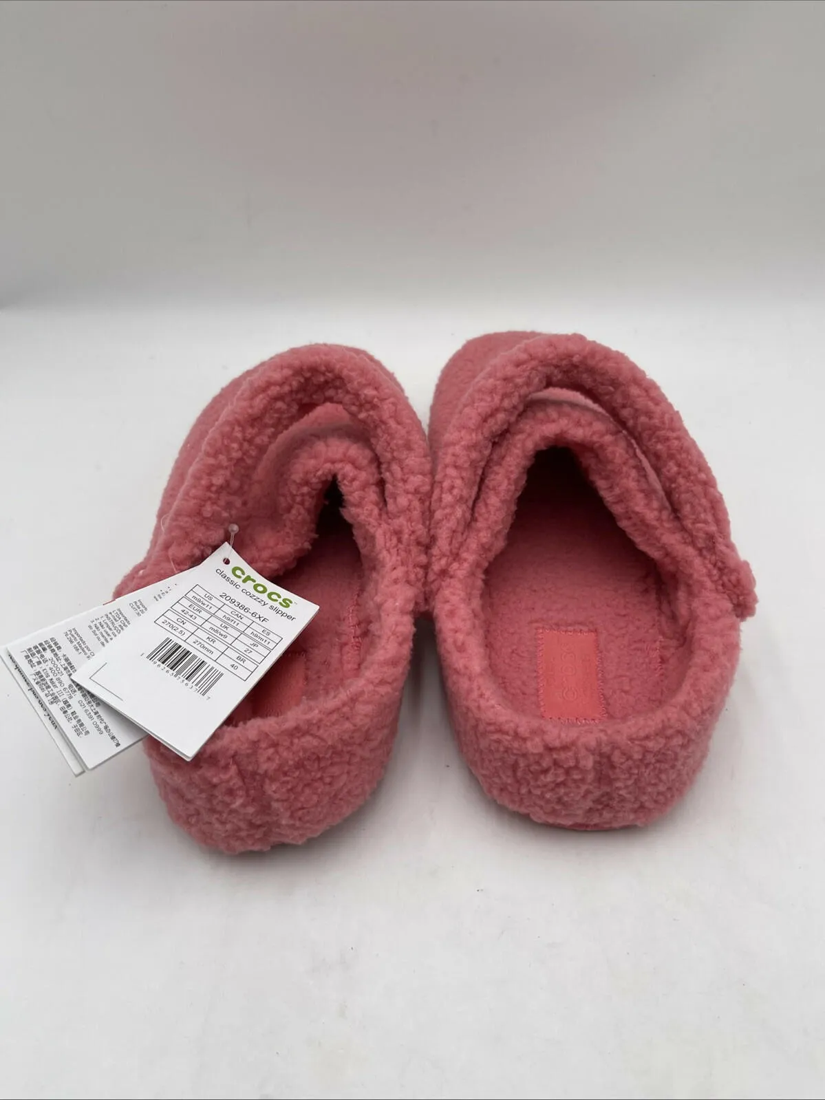 NWOB Crocs Adult Classic Cozzzy Clogs Pink Size 9M/11W - Like New