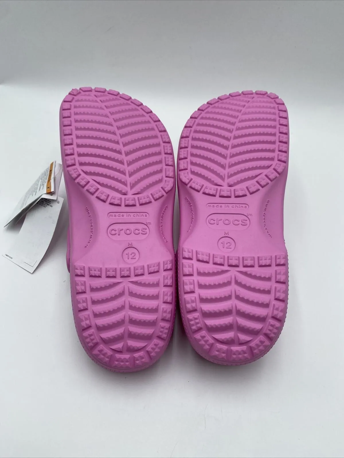 NWOB Men’s Crocs Classic Clogs Pink Size 12M - Like New