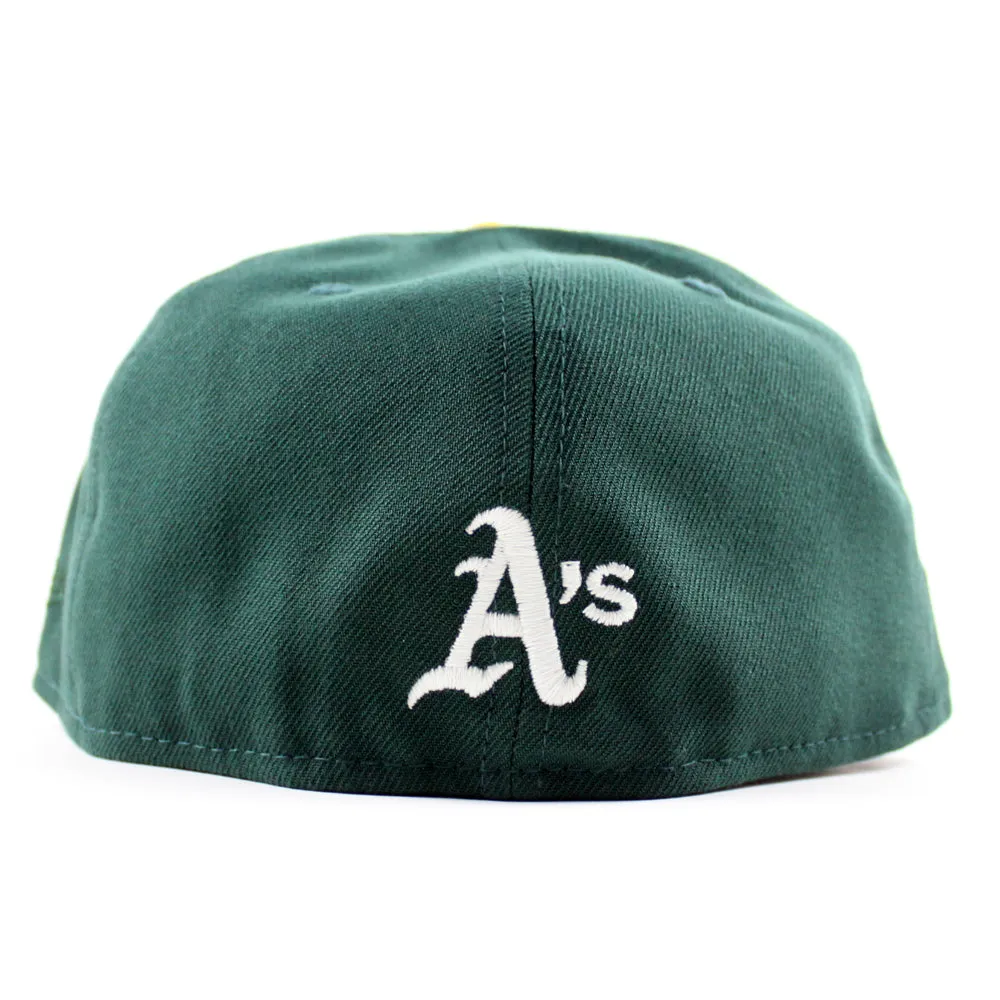 Oakland Athletics First Mascot – Charlie O the Mule New Era 59Fifty Fitted Hat (Green Gold Gray Under Brim)