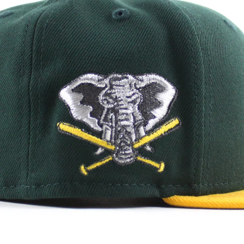 Oakland Athletics First Mascot – Charlie O the Mule New Era 59Fifty Fitted Hat (Green Gold Gray Under Brim)