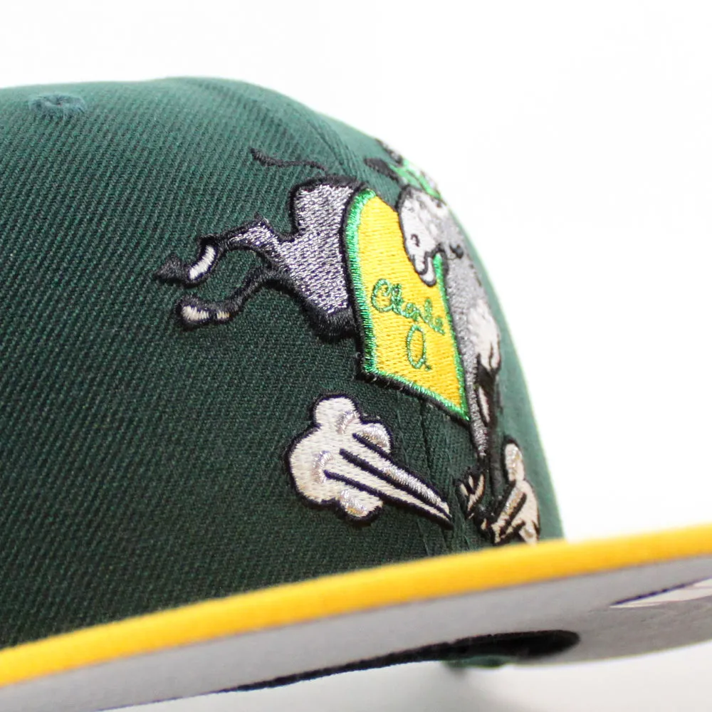 Oakland Athletics First Mascot – Charlie O the Mule New Era 59Fifty Fitted Hat (Green Gold Gray Under Brim)