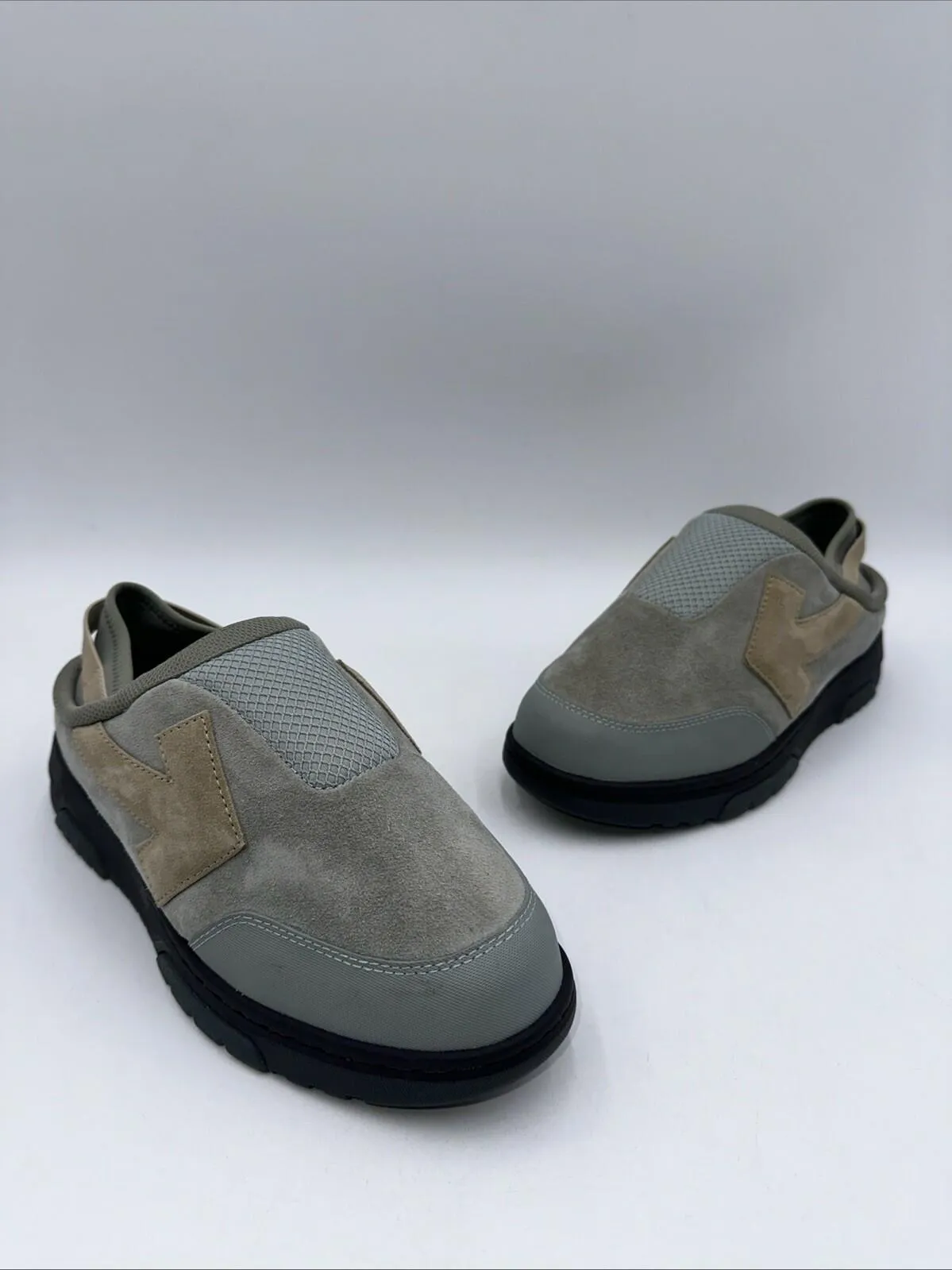 OFF-WHITE Out Of Office Slip On Gray Mules Men’s Size 38 - Very Good