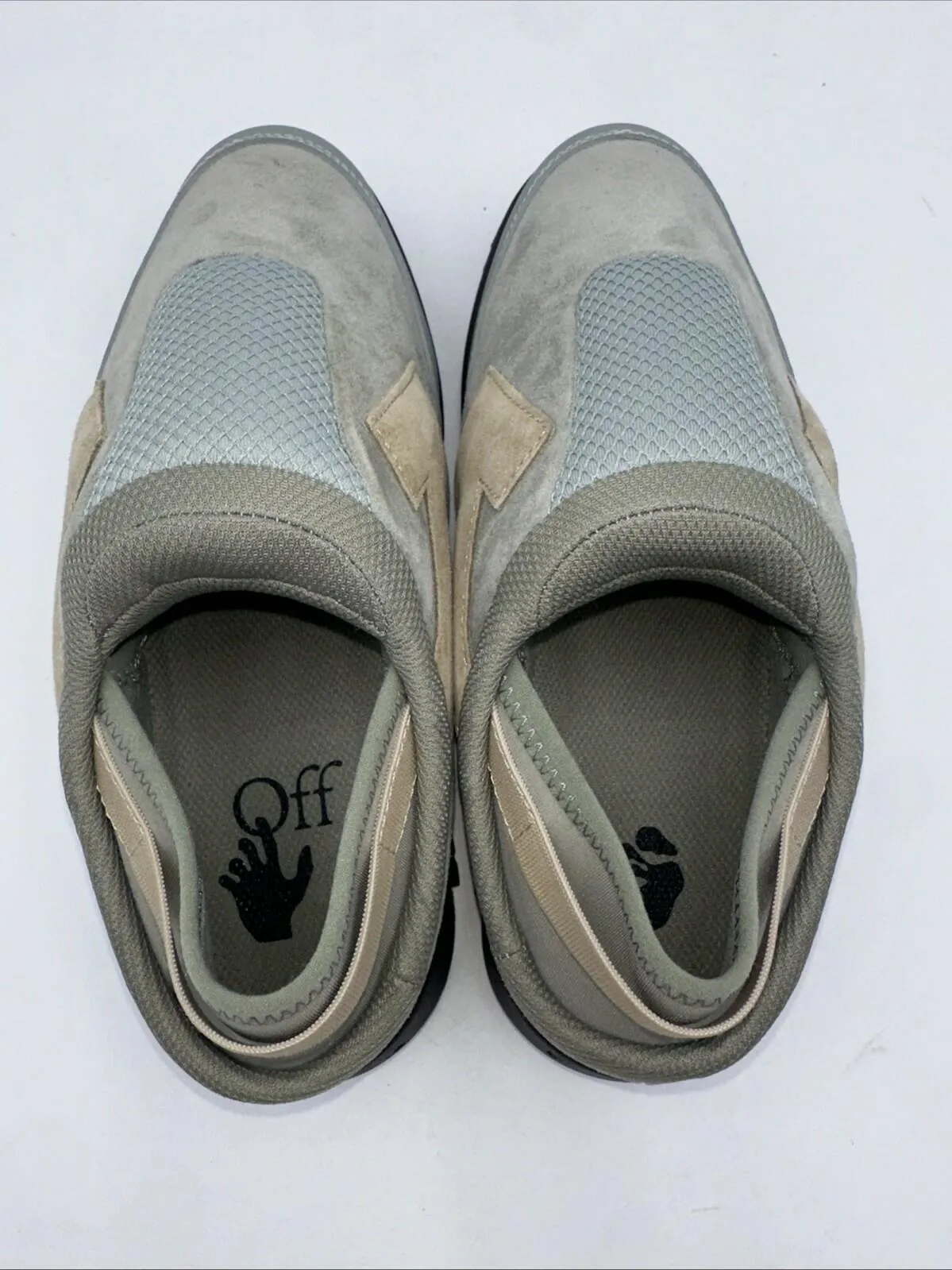 OFF-WHITE Out Of Office Slip On Gray Mules Men’s Size 38 - Very Good
