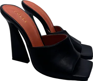 Oh Polly Black Love Triangle Mule Heel UK 3 EU 36 👠