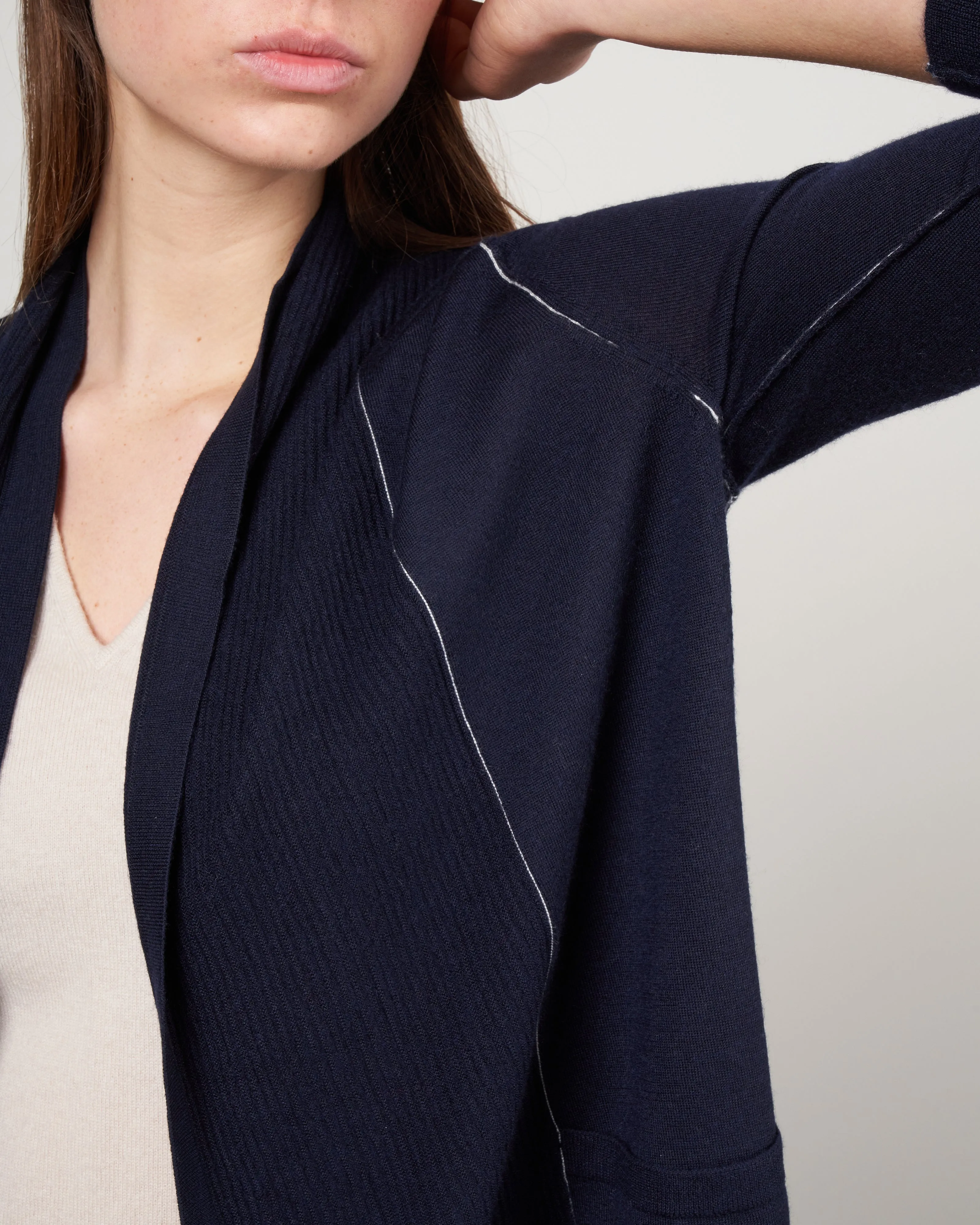 open cardigan - navy