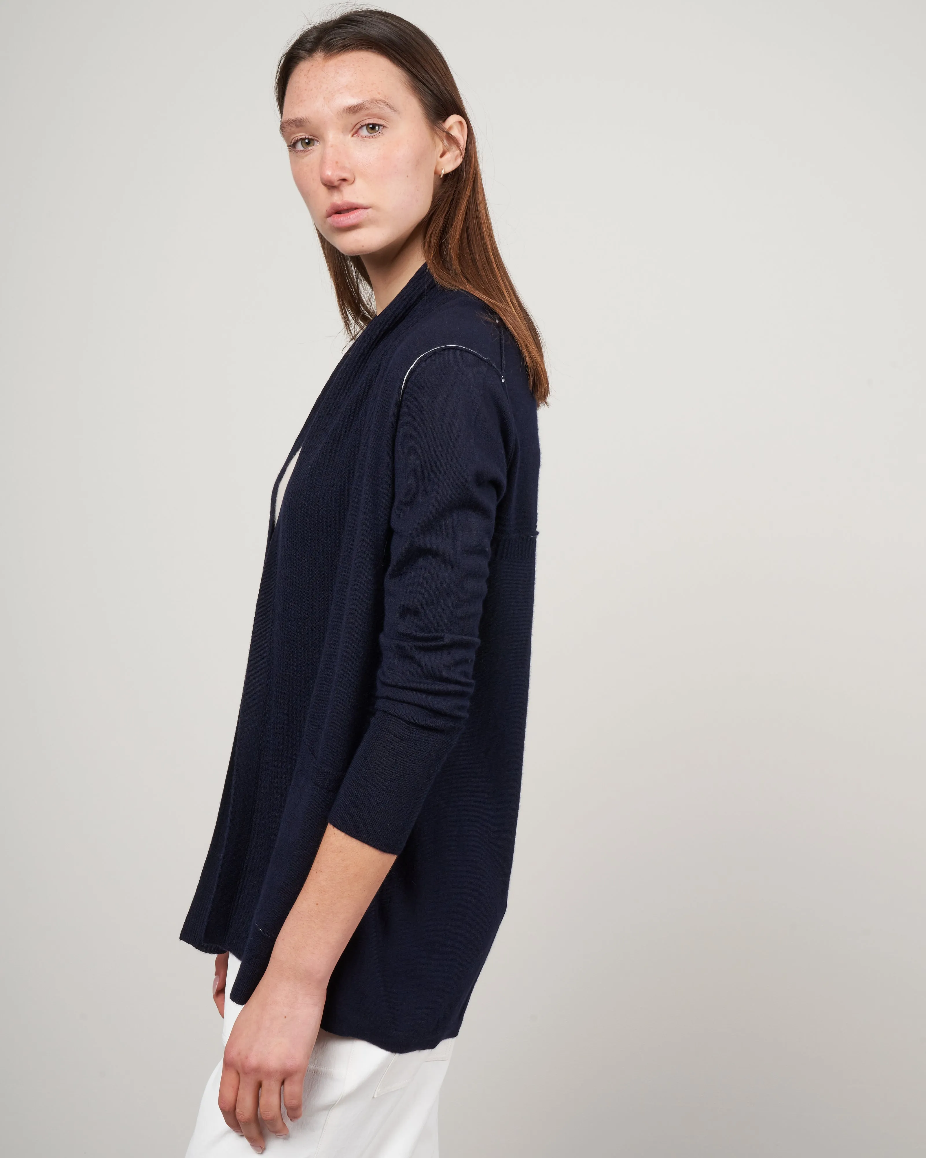 open cardigan - navy