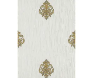 Ornated Floral Damask Motifs Grey 5783-01 Wallpaper