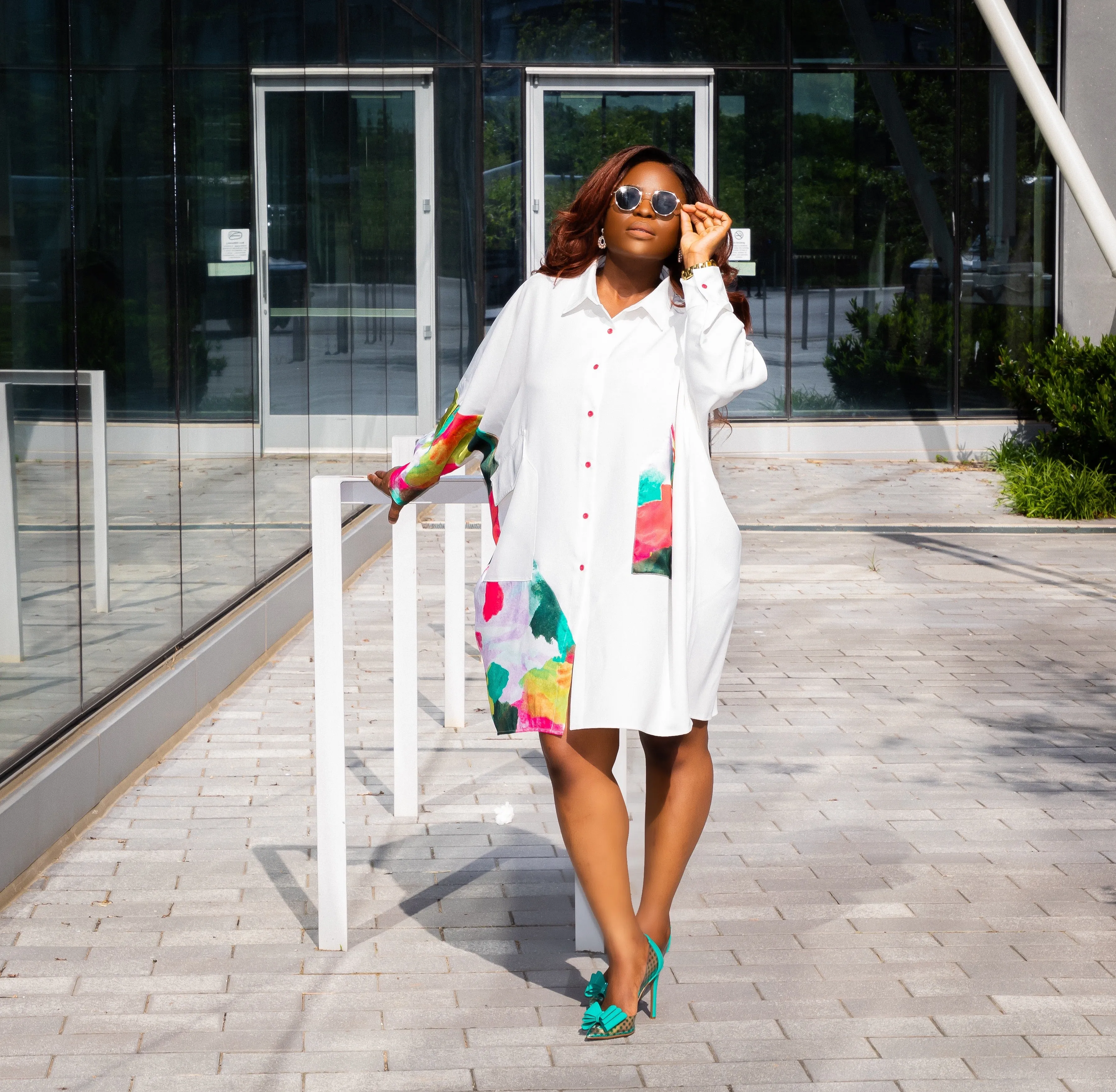 Oversize Shirt Dress with Pockets