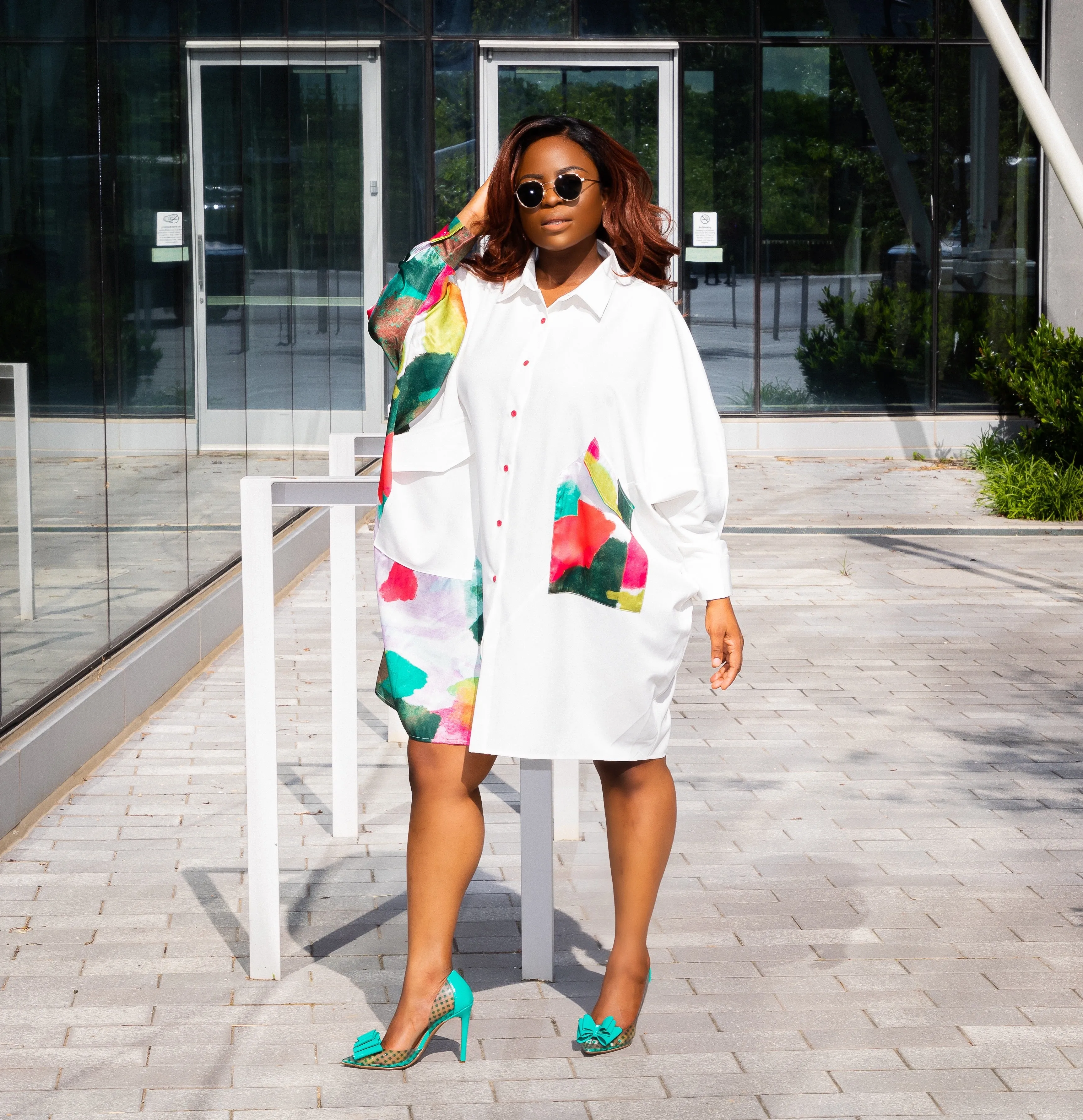 Oversize Shirt Dress with Pockets