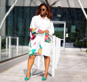 Oversize Shirt Dress with Pockets