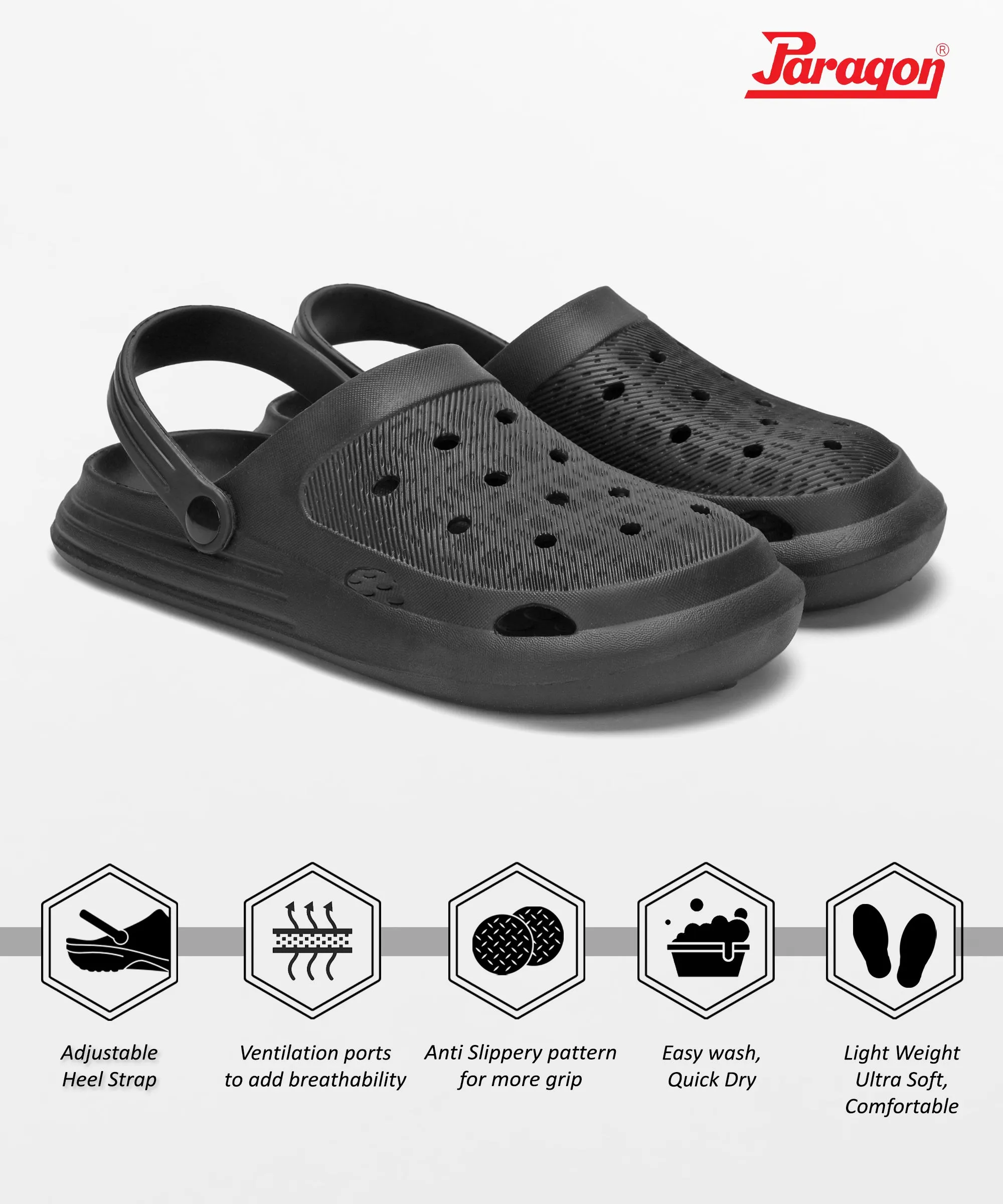 Paragon  K10914G Men Casual Clogs | Stylish, Durable | Casual & Comfortable | For Everyday Use