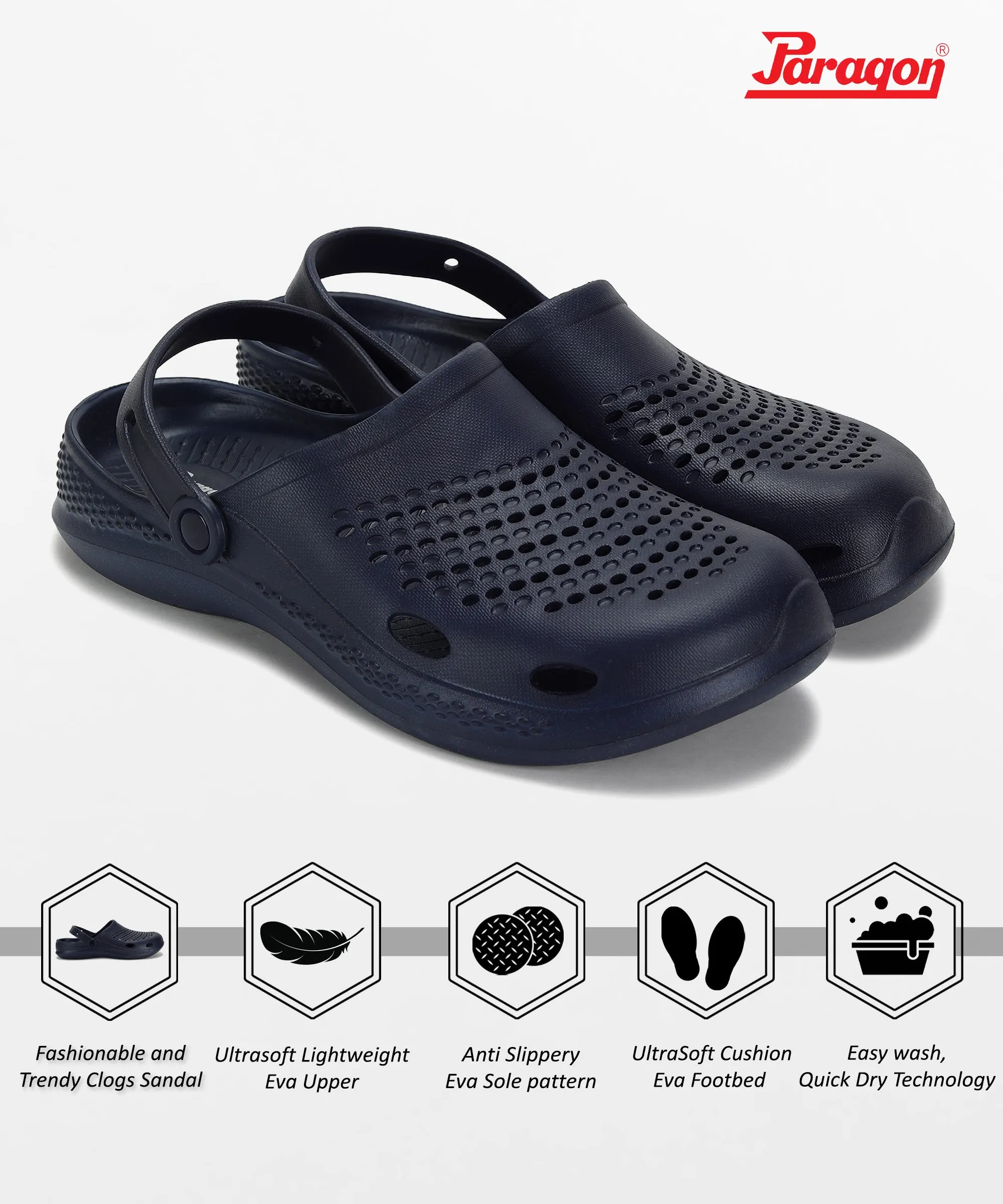 Paragon K10918G Men Casual Clogs | Stylish, Durable | Casual & Comfortable | For Everyday Use