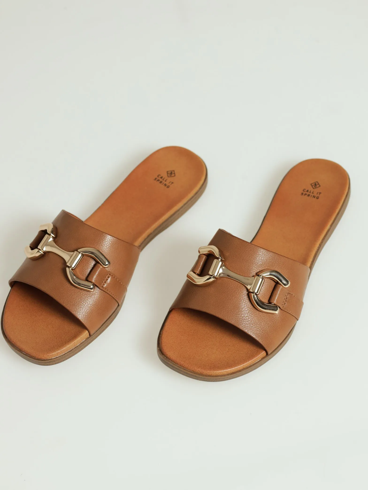 Phoeniix Push In Mule Sandal - Cognac
