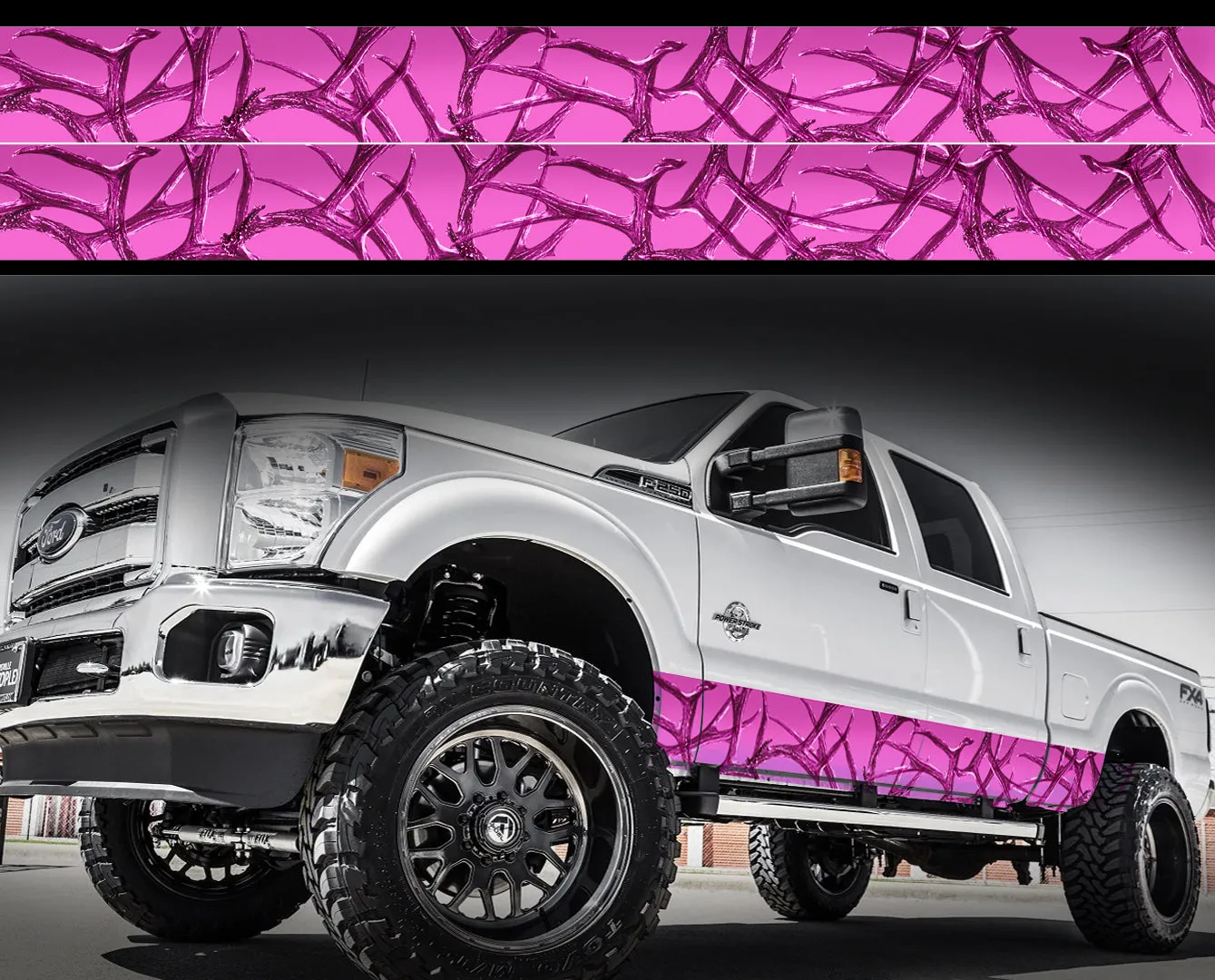 PINK ANTLER ROCKER PANEL WRAP
