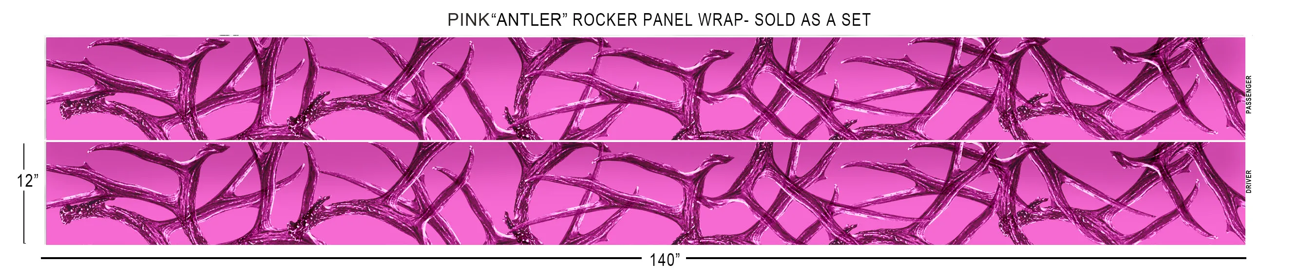 PINK ANTLER ROCKER PANEL WRAP