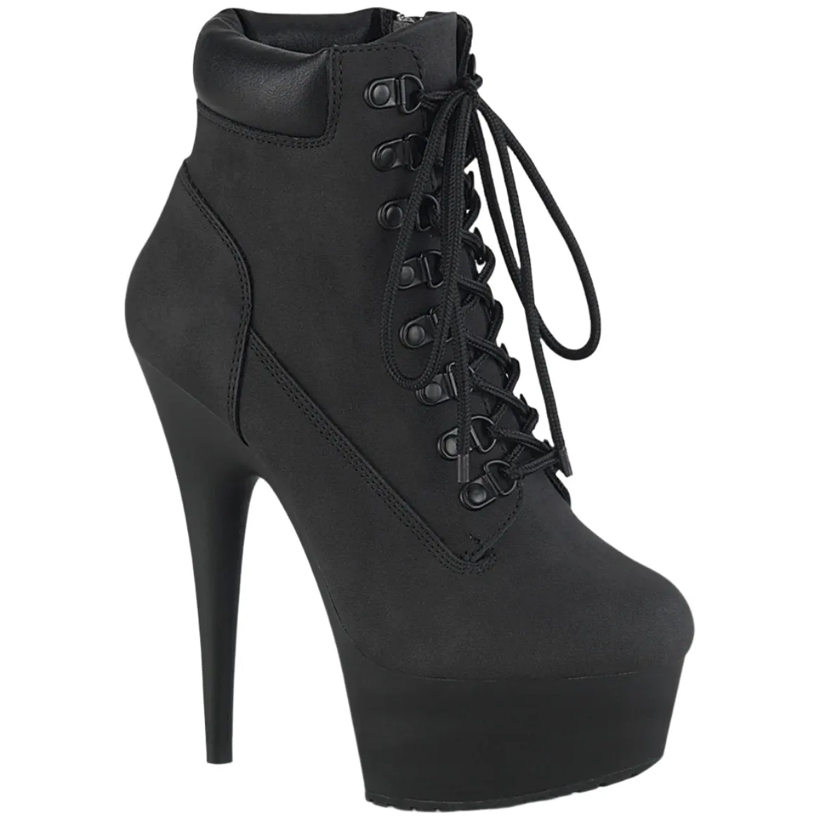 Pleaser DELIGHT 600TL 02 Boots Black Nubuck